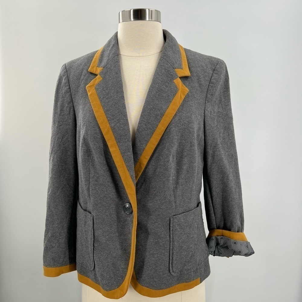CBR Gray Blazer with Mustard Trim